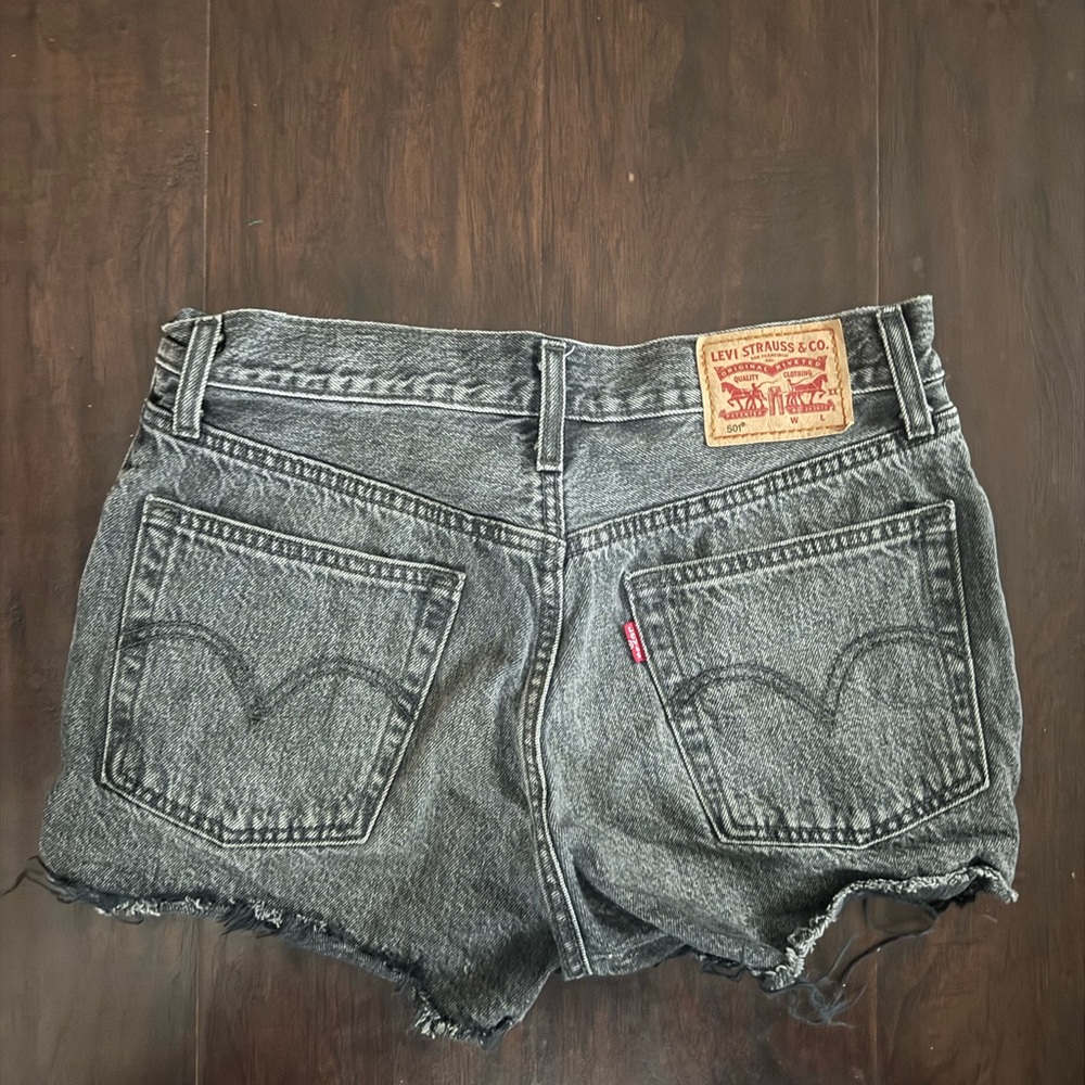 Levi's Women's Charcoal Jean Shorts